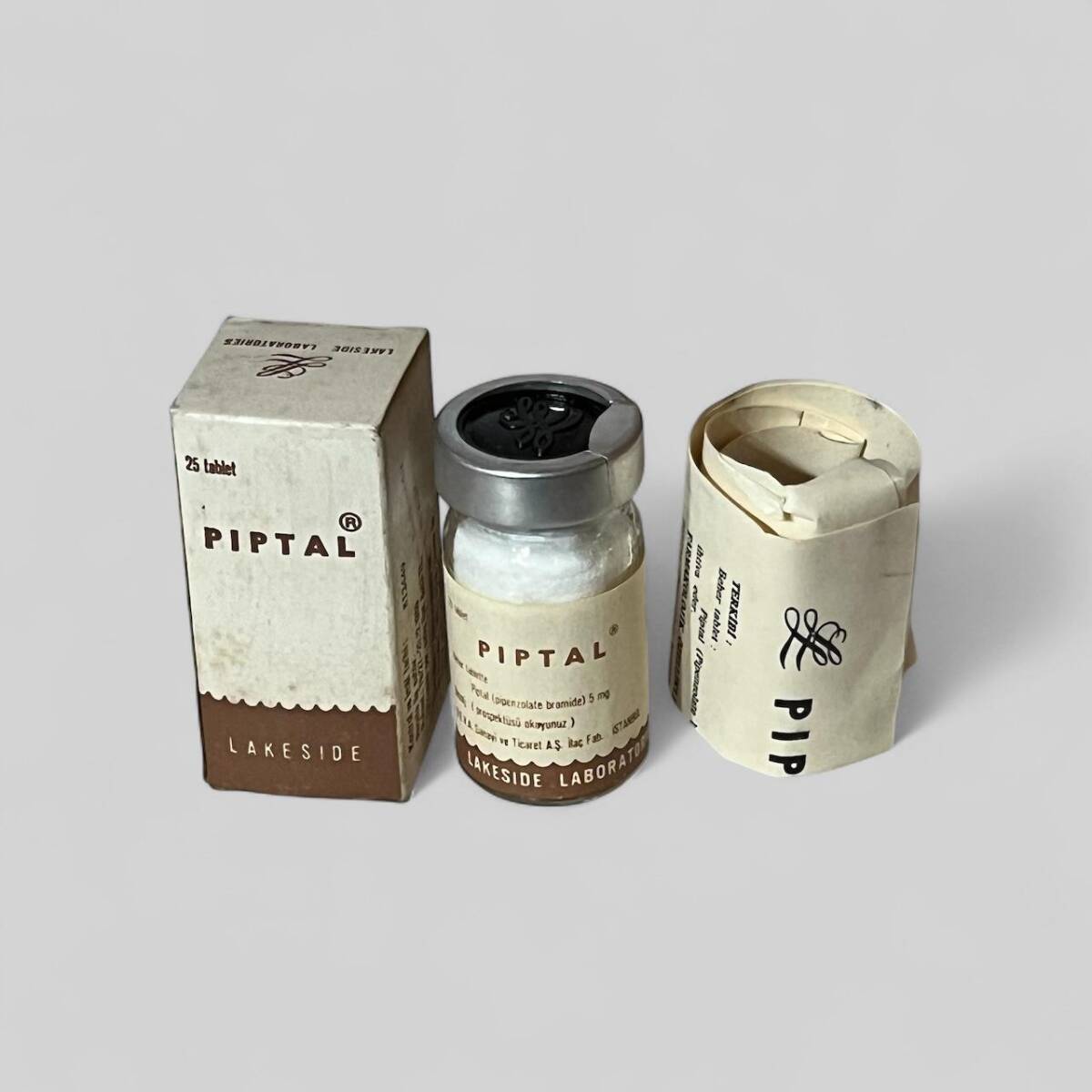 Vintage 1965 Piptal İlaç Kutusunda Koleksiyonluk Tüketilmez MDL422 - 1