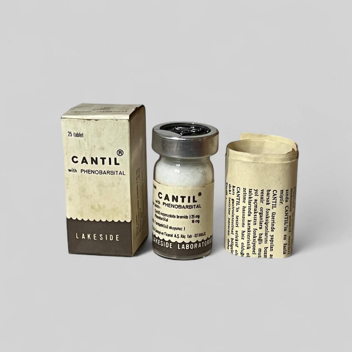 Vintage 1966 Cantıl İlaç Kutusunda Koleksiyonluk Tüketilmez MDL427 - 1