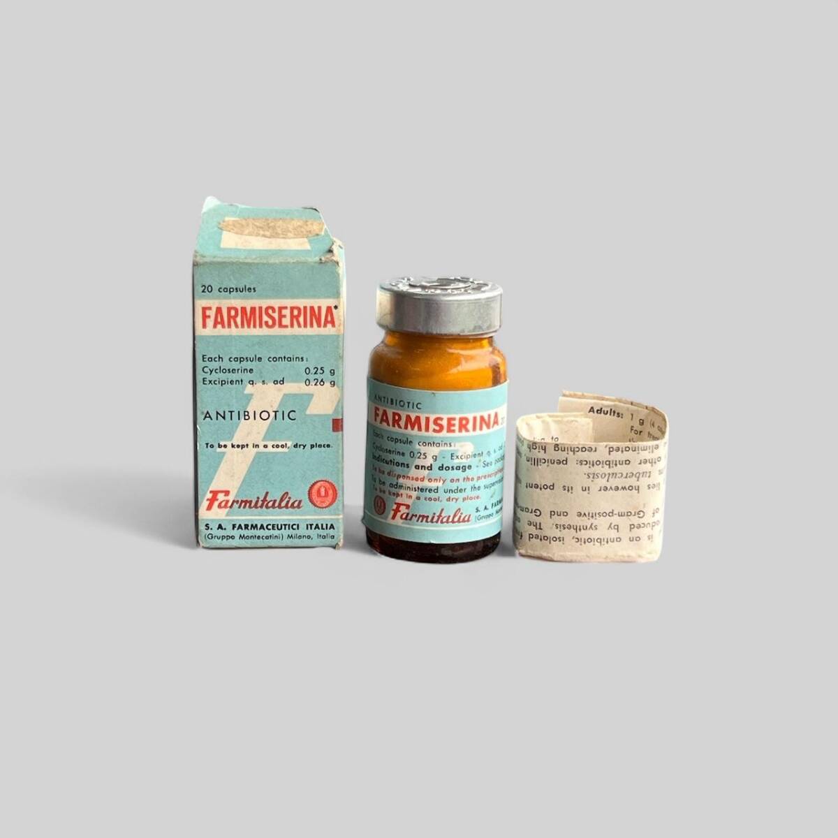 Vintage 1966 Farmıserına İlaç Kutusunda Koleksiyonluk Tüketilmez MDL444 - 1