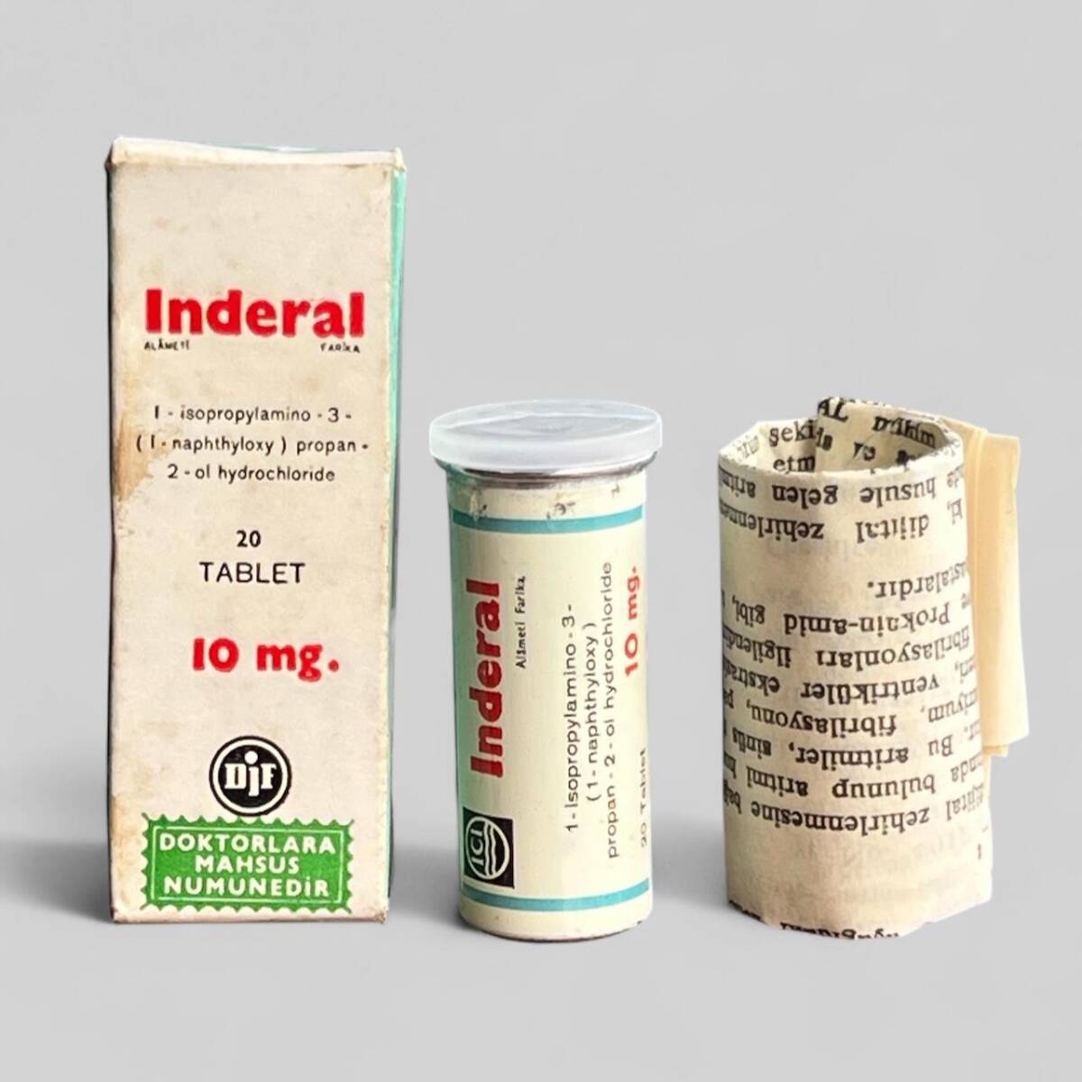 Vintage 1966 İnderal Kutusunda Koleksiyonluk Tüketilmez MDL 375 - 1
