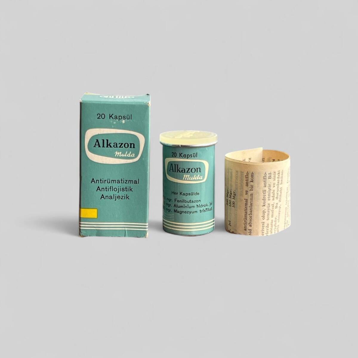 Vintage 1967 Alkazon İlaç Kutusunda Koleksiyonluk Tüketilmez MDL443 - 1