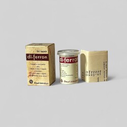 Vintage 1967 Di-Ferron İlaç Kutusunda Koleksiyonluk Tüketilmez MDL424 - Gökçekoleksiyon