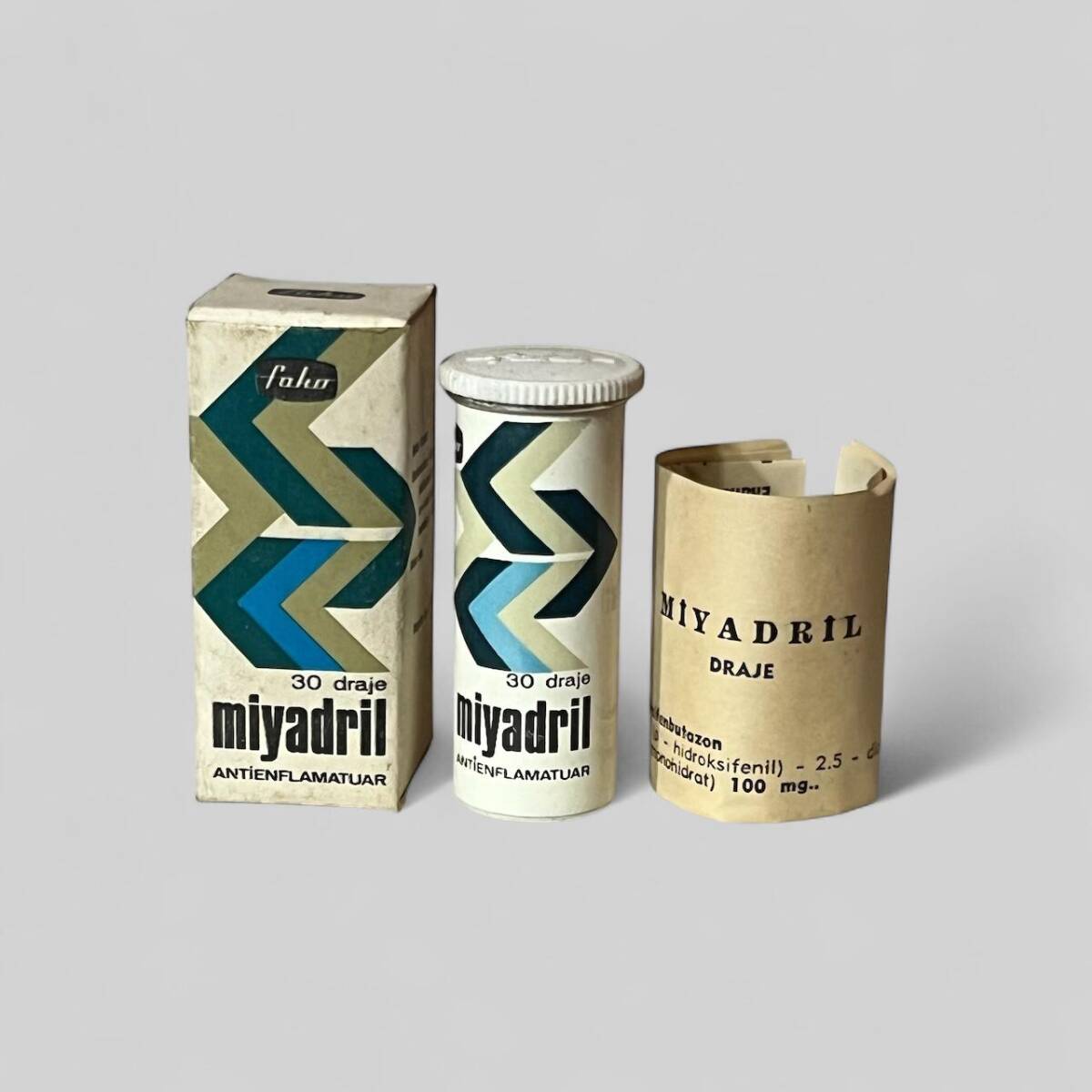 Vintage 1967 Miyadril İlaç Kutusunda Koleksiyonluk Tüketilmez MDL410 - 1