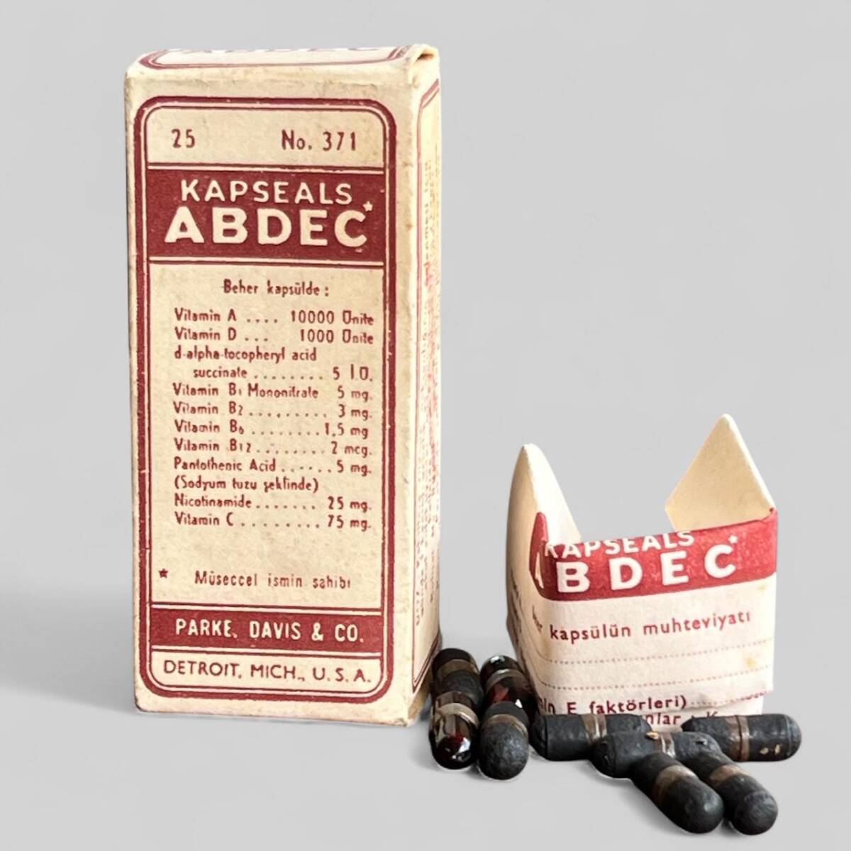 Vintage 1968 Abdec Kutusunda Koleksiyonluk Tüketilmez MDL 379 - 1