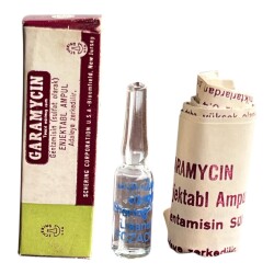 Vintage 1968 Garamycın İlaç Kutusunda Koleksiyonluk Tüketilmez MDL435 - Gökçekoleksiyon