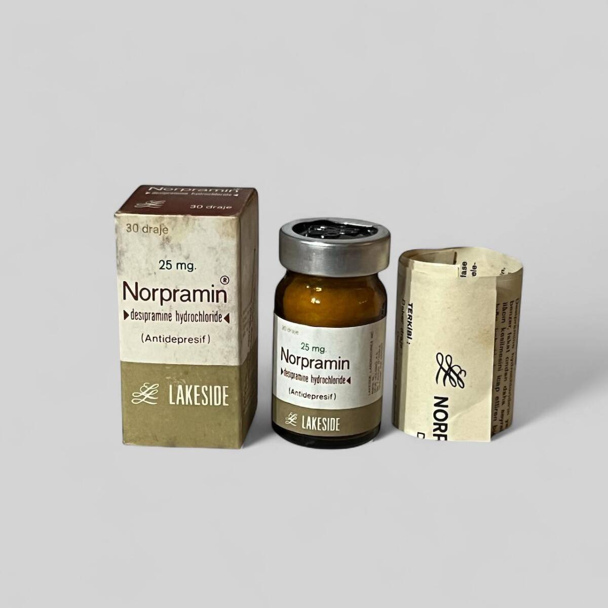 Vintage 1968 Norpramin İlaç Kutusunda Koleksiyonluk Tüketilmez MDL429 - 1