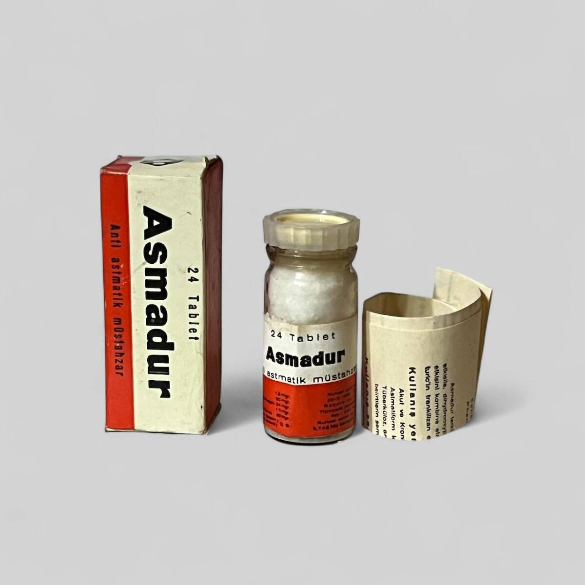 Vintage 1969 Asmadur İlaç Kutusunda Koleksiyonluk Tüketilmez MDL420 - 1
