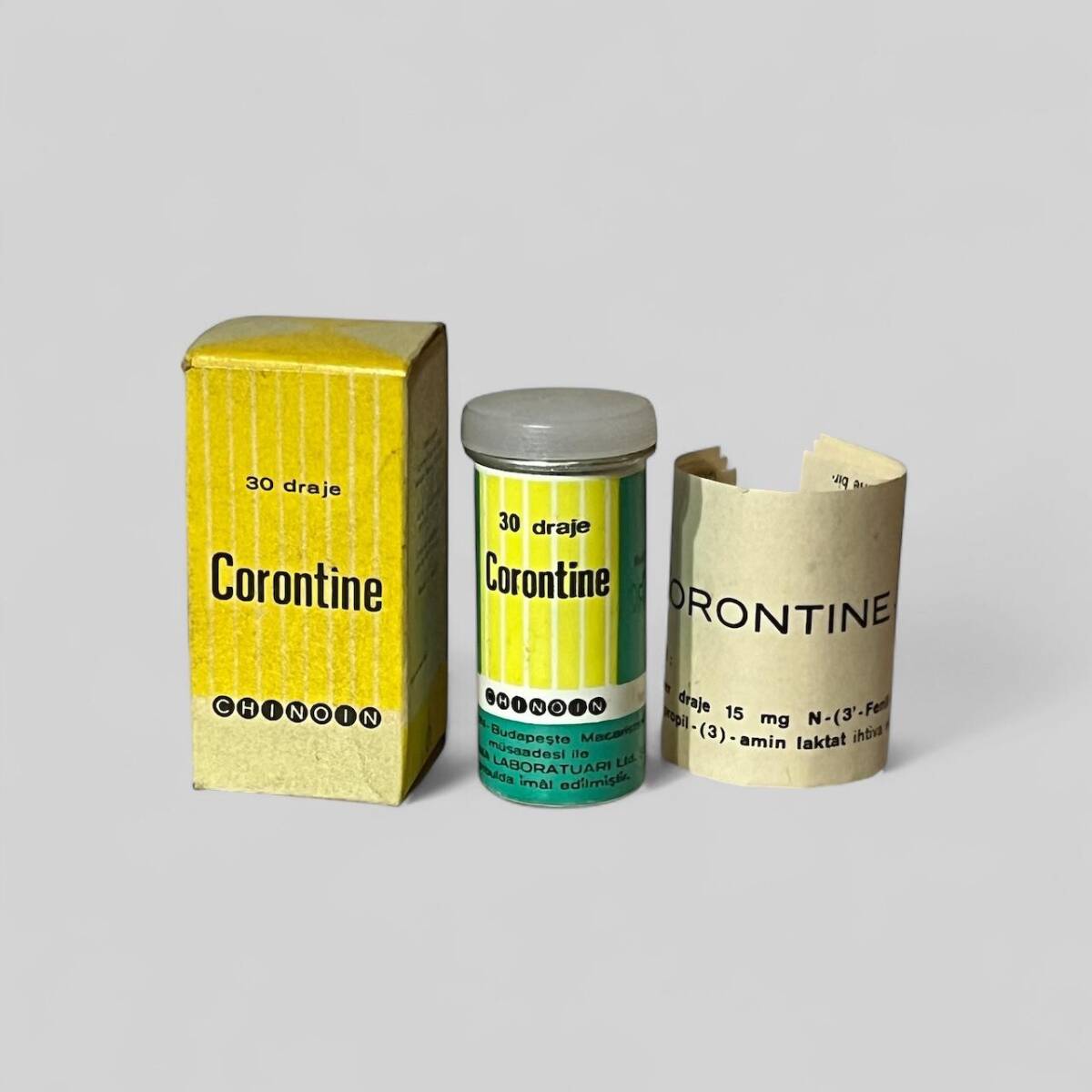 Vintage 1969 Corontinel İlaç Kutusunda Koleksiyonluk Tüketilmez MDL421 - 1