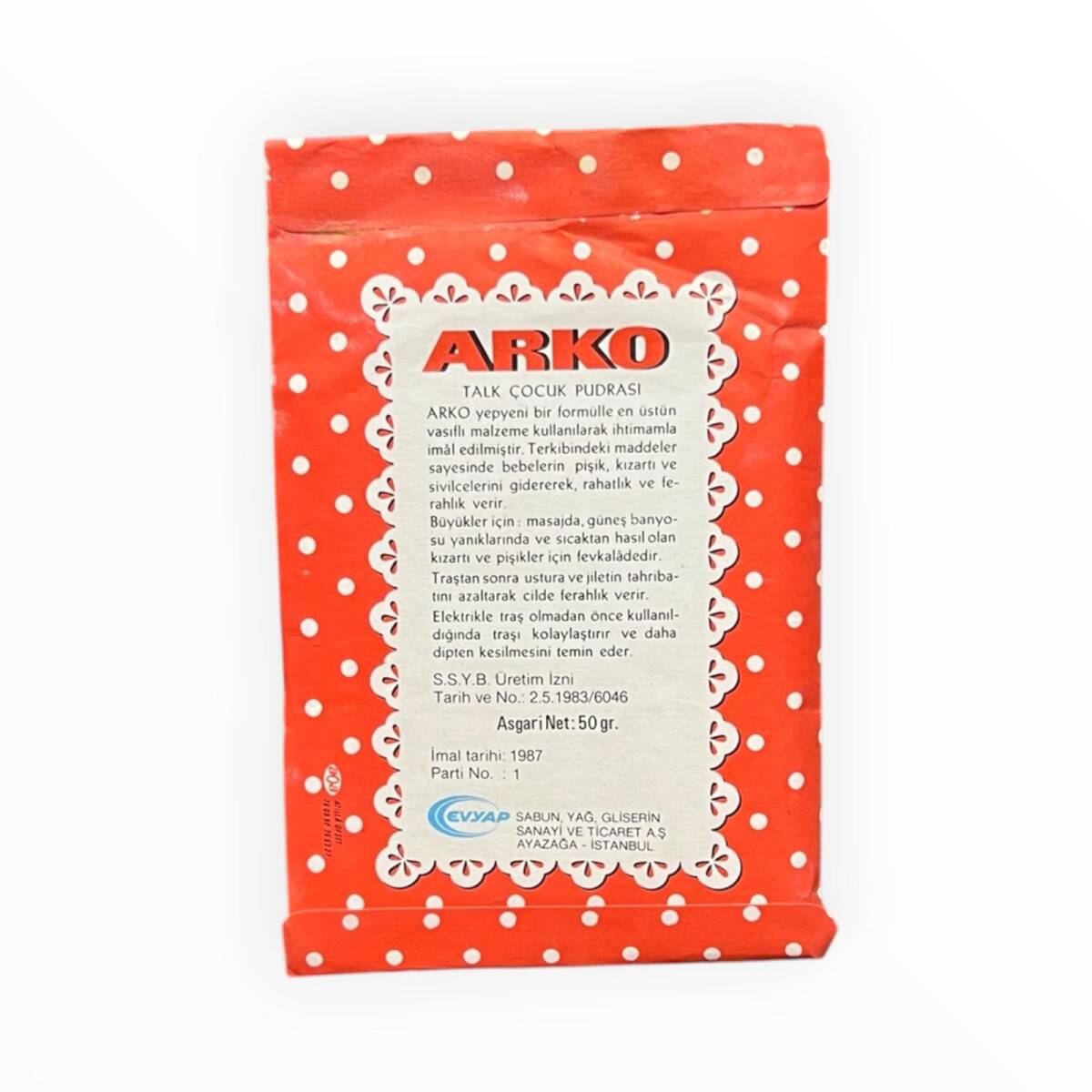  Vintage 1970's ARKO Talk Pudrası AOB9025 - 3