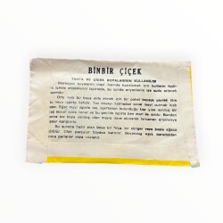 Vintage 1970's BİNBİR ÇİÇEK Çiçek Boyası No:09 Sarı AOB8943 - 2
