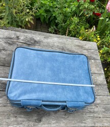Vintage 1970s Mavi Seyahat Bavul AOB6403 - 5