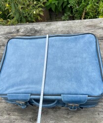 Vintage 1970s Mavi Seyahat Bavul AOB6403 - 4