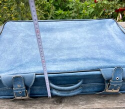 Vintage 1970s Mavi Seyahat Bavul AOB6404 - 4