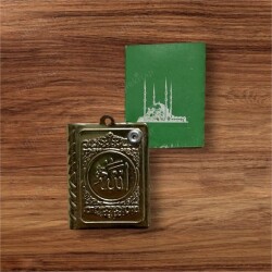 Vintage 1970'süzerinde Allah Muhammet Yazılı Metal Koruyucusunda Cevşen-i Kebir Nazarlık Kolye Ucu - Gökçekoleksiyon