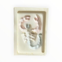 Vintage 1980-1990's ''Akrep'' Alçı Kalıbı 17x12.5cm AOB8768 - 2