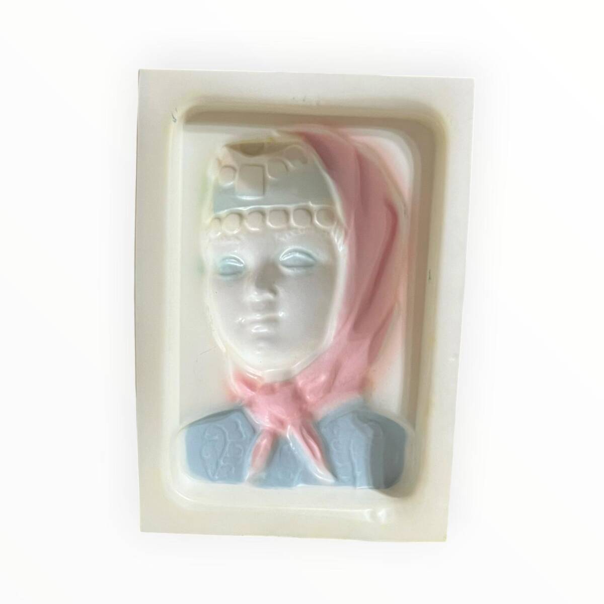 Vintage 1980-1990's ''Anadolu Kızı'' Alçı Kalıbı 17x12.5cm AOB8758 - 2