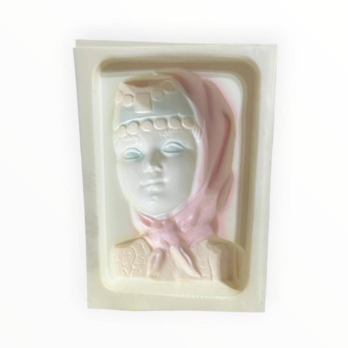 Vintage 1980-1990's ''Anadolu Kızı'' Alçı Kalıbı 17x12.5cm AOB8770 - 2