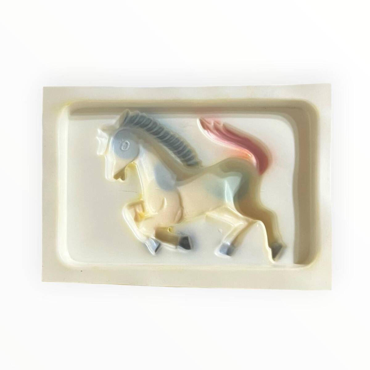 Vintage 1980-1990's ''At'' Alçı Kalıbı 17x12.5cm AOB8759 - 2