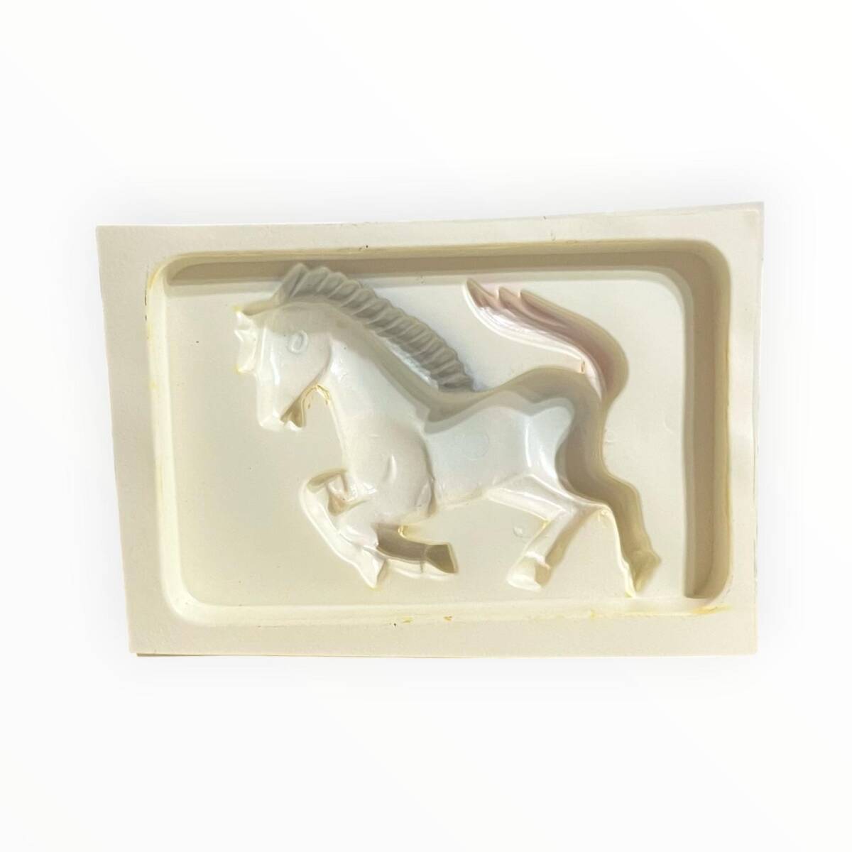 Vintage 1980-1990's ''At'' Alçı Kalıbı 17x12.5cm AOB8767 - 2