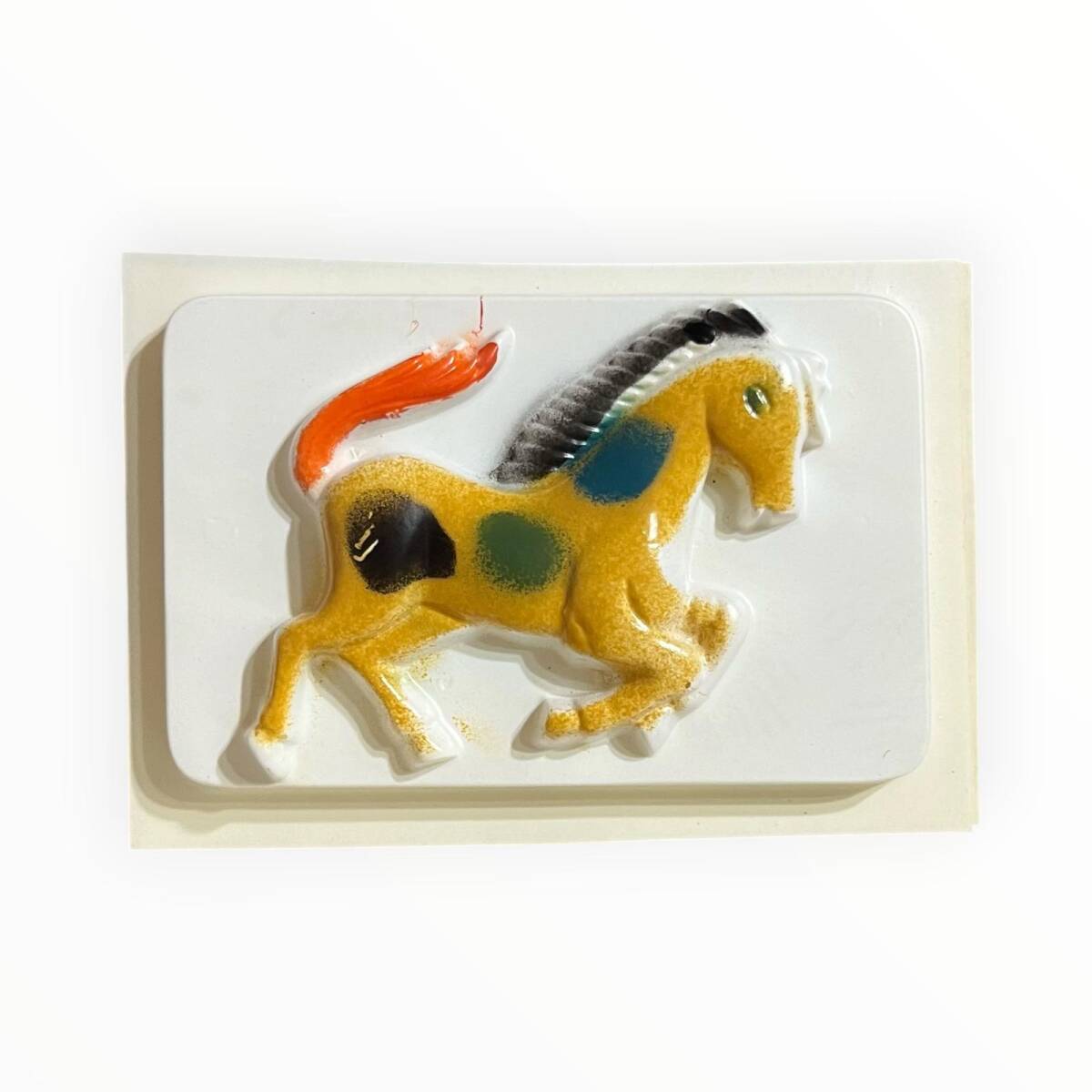 Vintage 1980-1990's ''At'' Alçı Kalıbı 17x12.5cm AOB8767 - 1