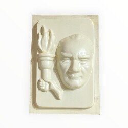 Vintage 1980-1990's ''ATATÜRK '' Alçı Kalıbı 17x12.5cm AOB8776 - 