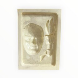Vintage 1980-1990's ''ATATÜRK '' Alçı Kalıbı 17x12.5cm AOB8776 - 2