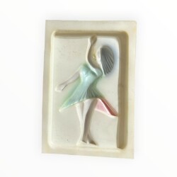 Vintage 1980-1990's ''Balerin'' Alçı Kalıbı 17x12.5cm AOB8760 - 2
