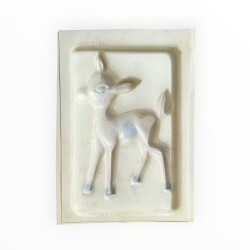 Vintage 1980-1990's Çizgi Filim Karekteri ''Bambi'' Alçı Kalıbı 17x12.5cm AOB8750 - 2