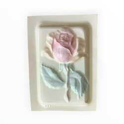 Vintage 1980-1990's ''Gül'' Alçı Kalıbı 17x12.5cm AOB8757 - 2