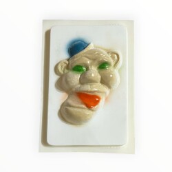 Vintage 1980-1990's ''Palyaço Yüzü'' Alçı Kalıbı 17x12.5cm AOB8761 - 