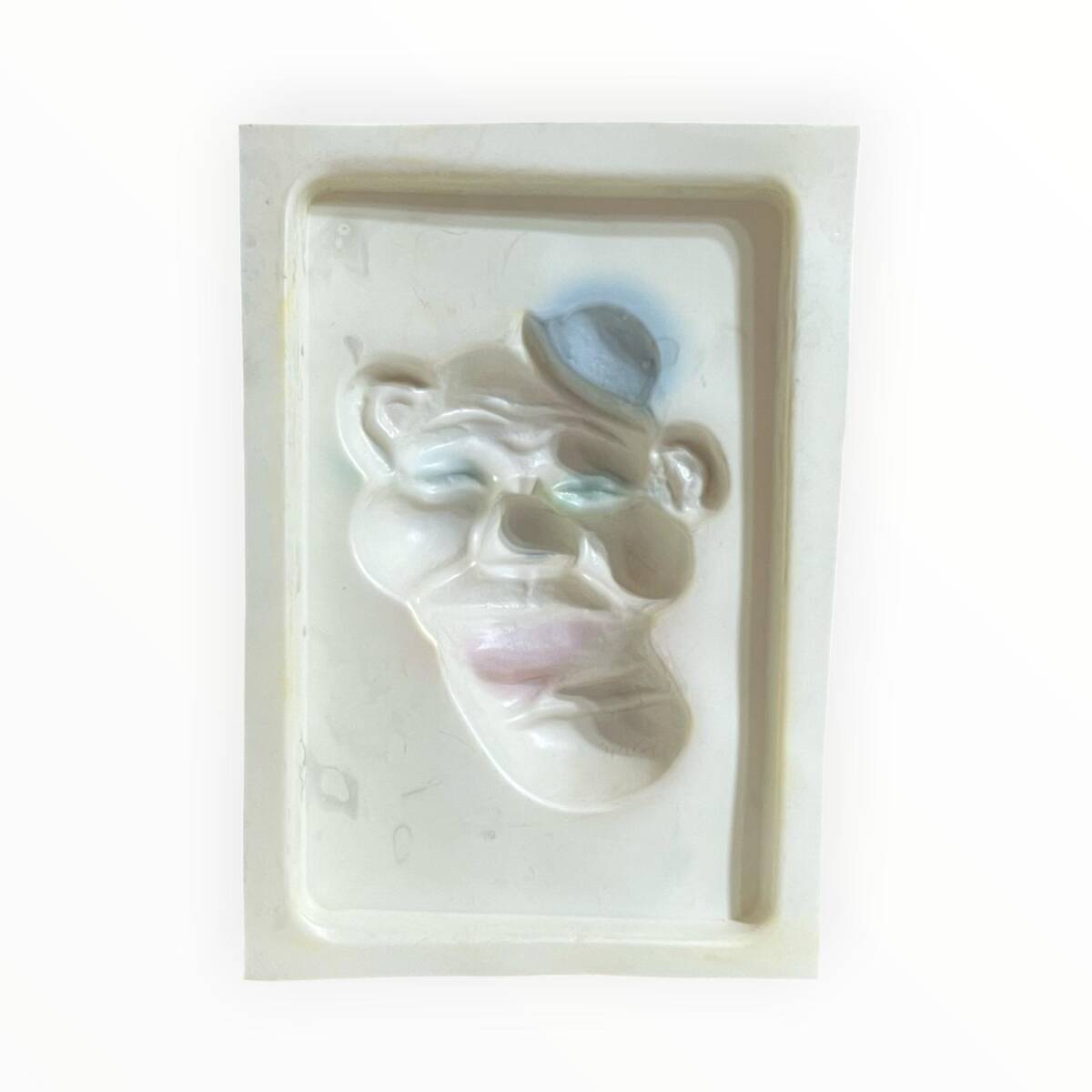 Vintage 1980-1990's ''Palyaço Yüzü'' Alçı Kalıbı 17x12.5cm AOB8761 - 2