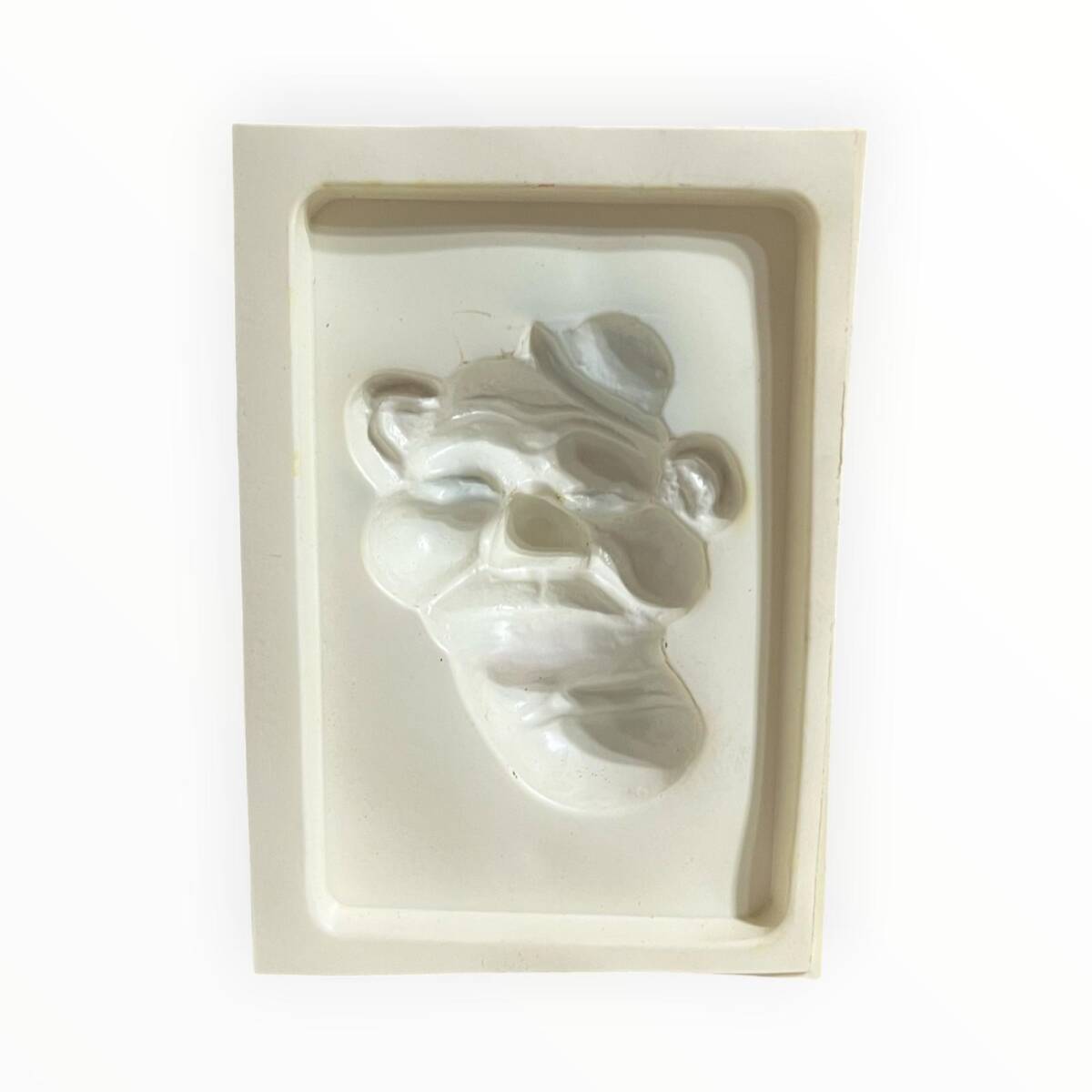 Vintage 1980-1990's ''Palyaço Yüzü'' Alçı Kalıbı 17x12.5cm AOB8764 - 2
