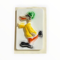 Vintage 1980-1990's ''Şapkalı Ördek'' Alçı Kalıbı 17x12.5cm AOB8778 - 