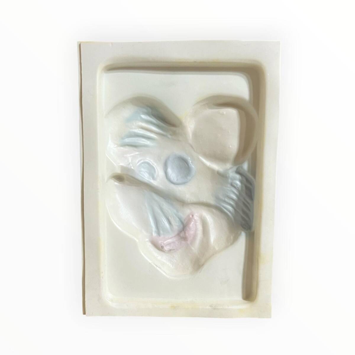 Vintage 1980-1990's ''Şapkalı Sevimli Fare'' Alçı Kalıbı 17x12.5cm AOB8774 - 2