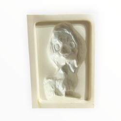 Vintage 1980-1990's ''Sevimli Köpek'' Alçı Kalıbı 17x12.5cm AOB8769 - 2