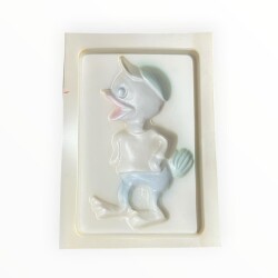 Vintage 1980-1990's Sevimli Ördek Alçı Kalıbı 17x12.5cm AOB8748 - 2