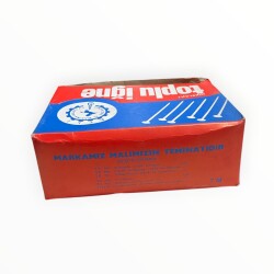 Vintage 1980's ATLI Nikelajlı Toplu İğne No: 28 -24 Adet 25gr' lık Dolu Paket AOB8675 - 2