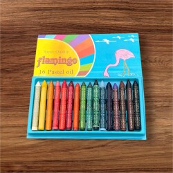 Vintage 1980's Flamingo 16 Renk Pastel Boya AOB8620 - 3