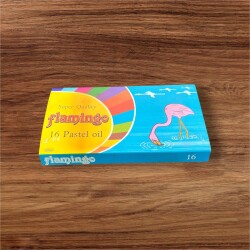 Vintage 1980's Flamingo 16 Renk Pastel Boya AOB8620 - 4