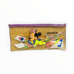 1980'ler Disney Mickey Mouse Vintage Kırtasiye Seti – Pepsi Silgili | AOB8725 - 