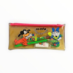 Vintage 1980's Mickey Mouse Kalem Kutusu Öğrenci Seti AOB8727 - 