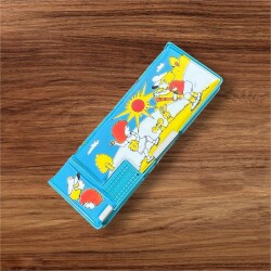 Vintage 1980's ZERİN Plastik Mıknatıslı Öğrenci Kalem Kutusu AOB8550 - 4