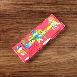Vintage 1980's ZERİN Plastik Mıknatıslı Öğrenci Kalem Kutusu AOB8551 - 4