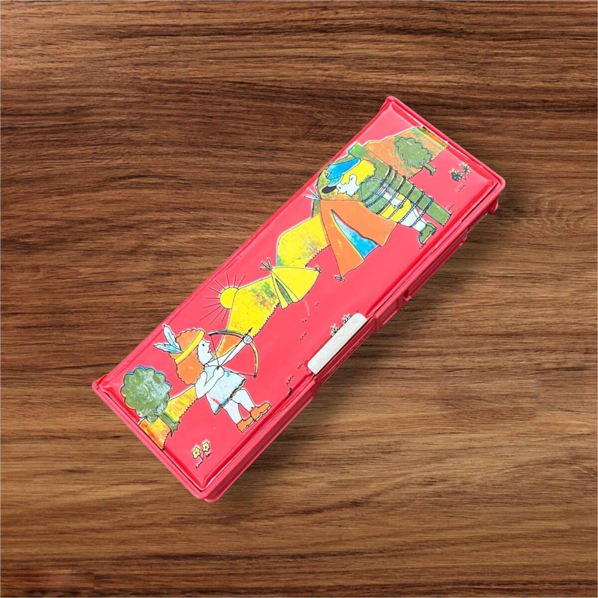 Vintage 1980's ZERİN Plastik Mıknatıslı Öğrenci Kalem Kutusu AOB8551 - 2