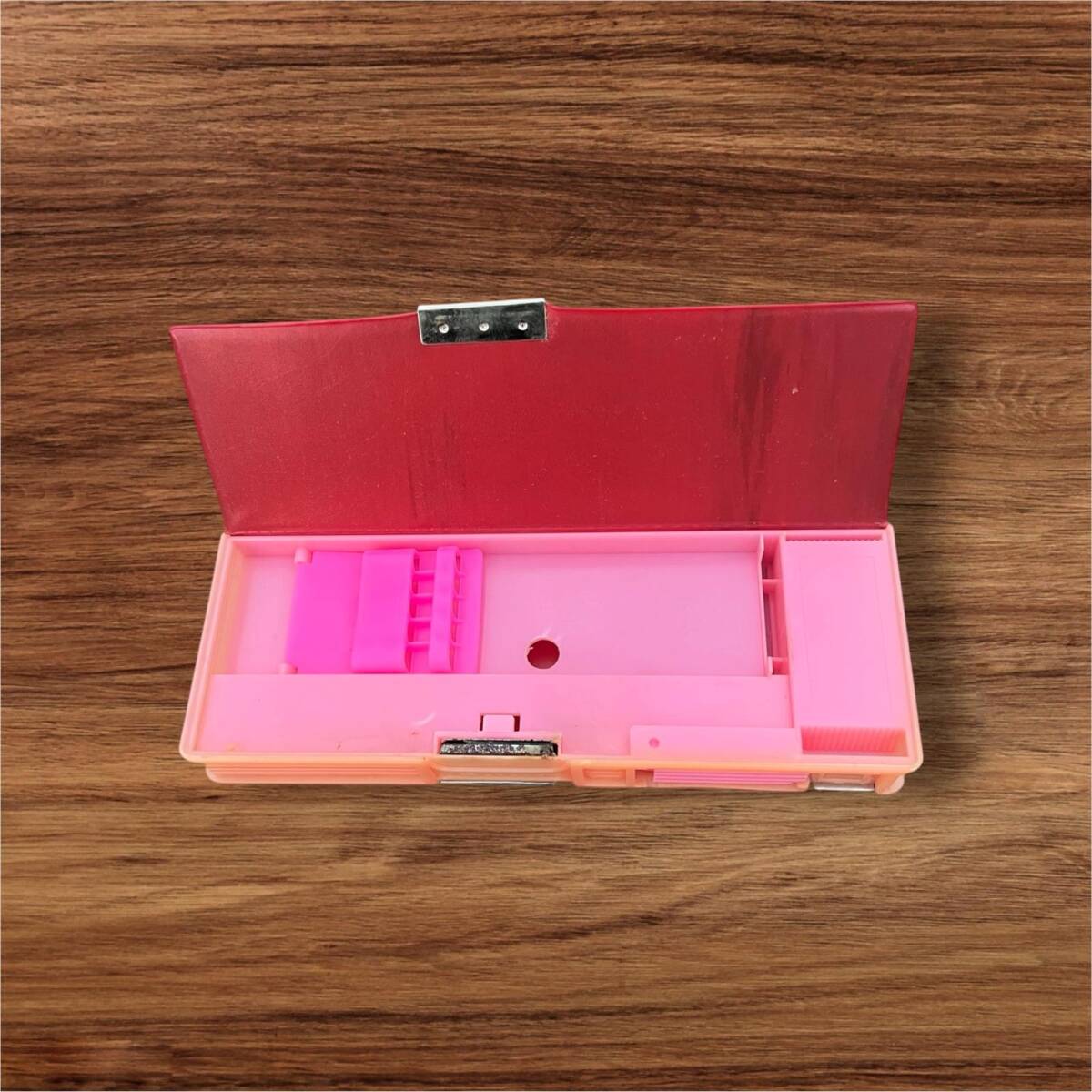 Vintage 1980's ZERİN Plastik Mıknatıslı Öğrenci Kalem Kutusu AOB8552 - 3