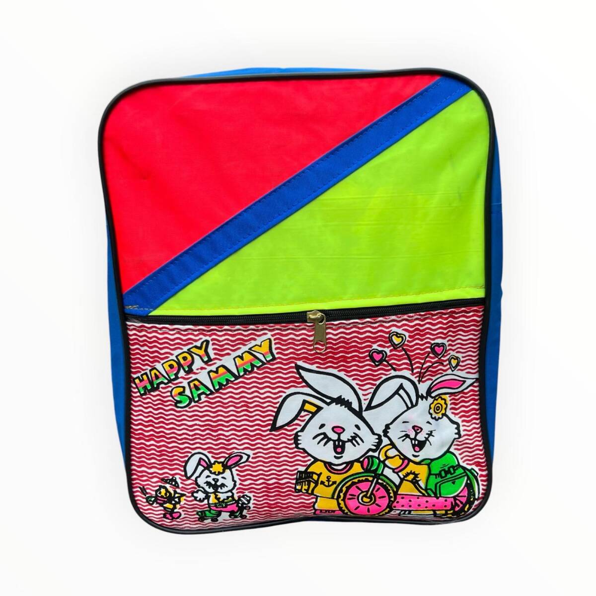 Vintage 1990's HAPPY SAMMY Okul Öğrenci Çantası AOB8517 - 1