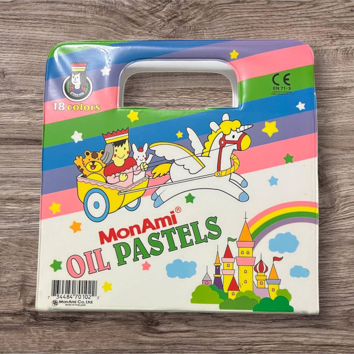 Vintage 1990's Monami Marka 12 Renkli Yağlı Pastel Boya Seti AOB6414 - 4