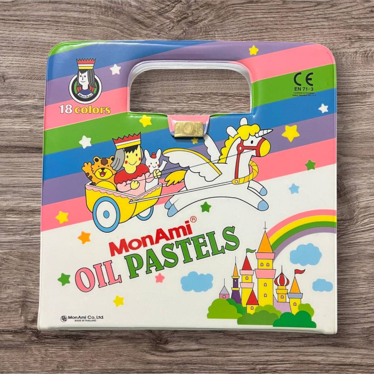 Vintage 1990's Monami Marka 12 Renkli Yağlı Pastel Boya Seti AOB6414 - 2