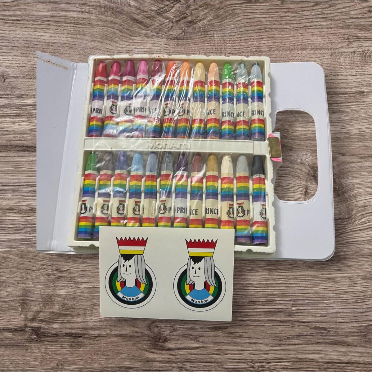 Vintage 1990's Monami Marka 24 Renkli Yağlı Pastel Boya Seti AOB6412 - 3