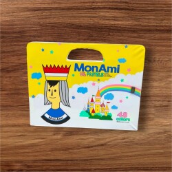 Vintage 1990's Monami Marka 48 Renkli Yağlı Pastel Boya Seti AOB8575 - 4
